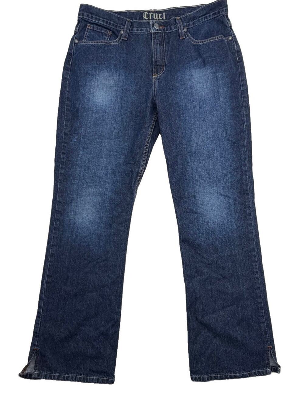 Cruel Girl Georgia Slim Jeans Womens 15 R Dark Wash Stretch Bootcut Indigo Denim